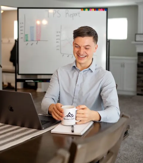 Nick Radachy at his desk